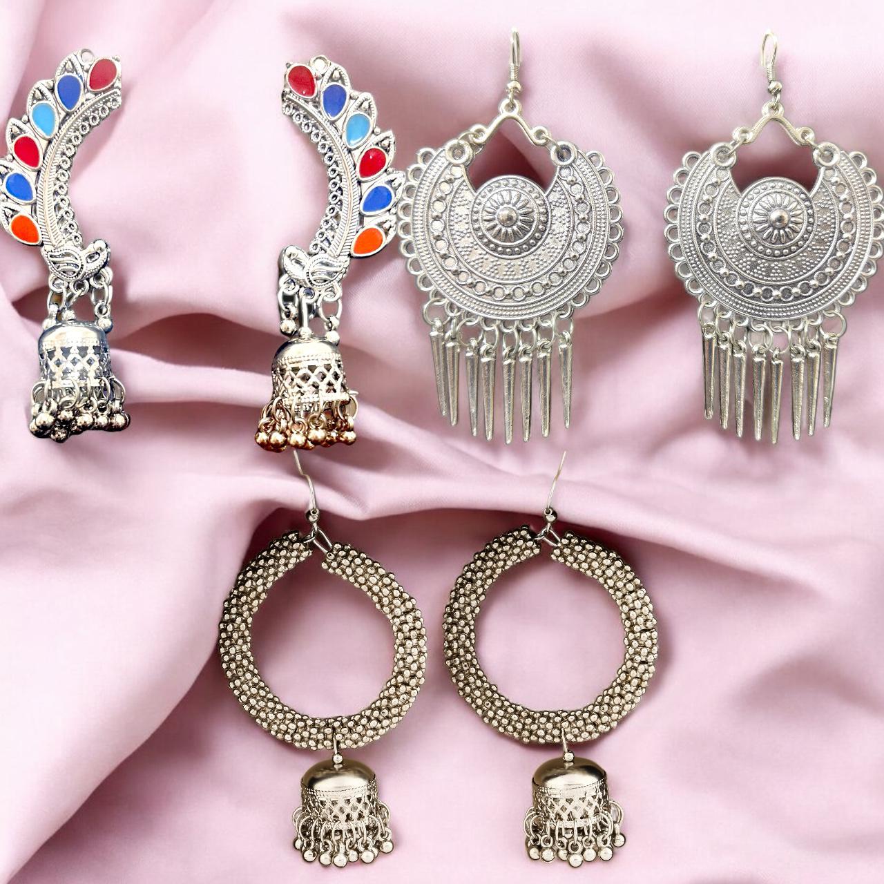 Buy 1, Get 2 Free! - Cultural Canvas Trio of 3 Earrings