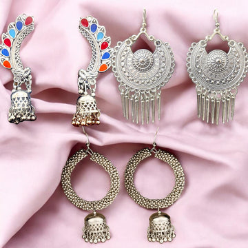 Buy 1, Get 2 Free! - Cultural Canvas Trio of 3 Earrings