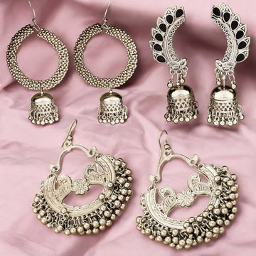 Buy 1, Get 2 Free! - Rustic Charm Combo of 3 Beautiful Earrings