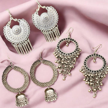Buy 1, Get 2 Free! - Boho Bloom Pack of 3 Chic Earrings