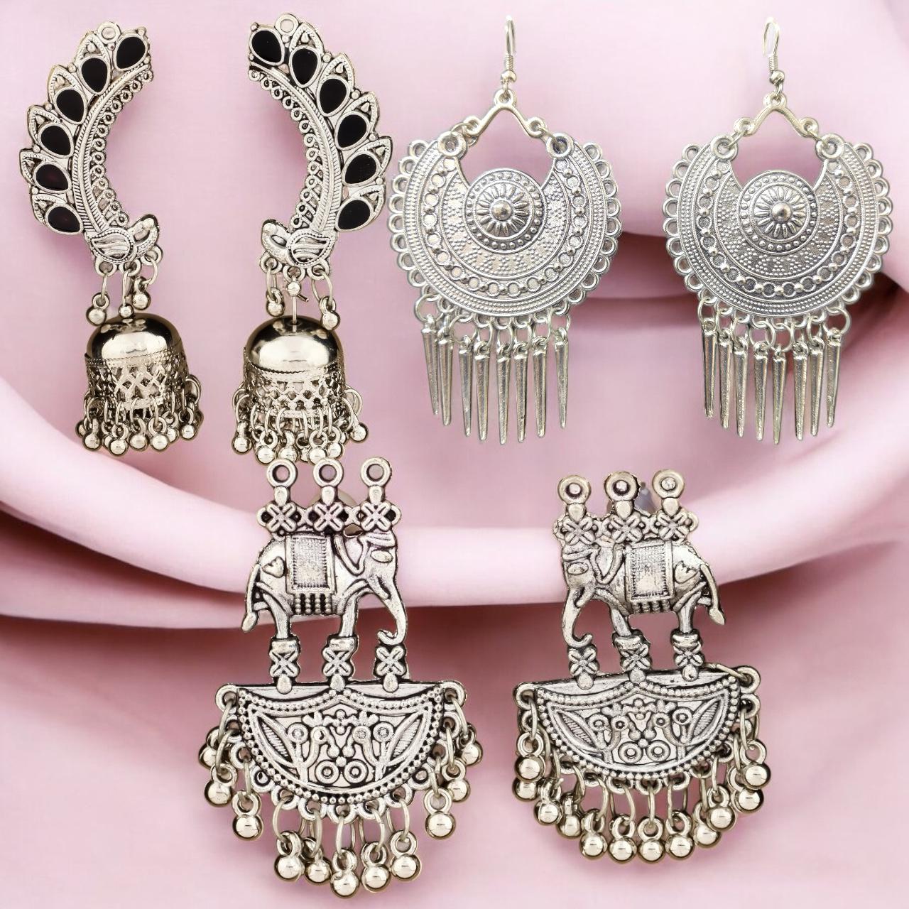 Buy 1, Get 2 Free! - Vintage Vibes Combo of 3 Earrings